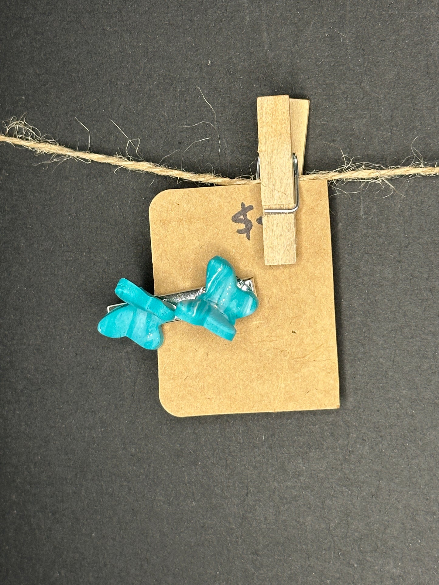 polymer clay butterfly hair clip