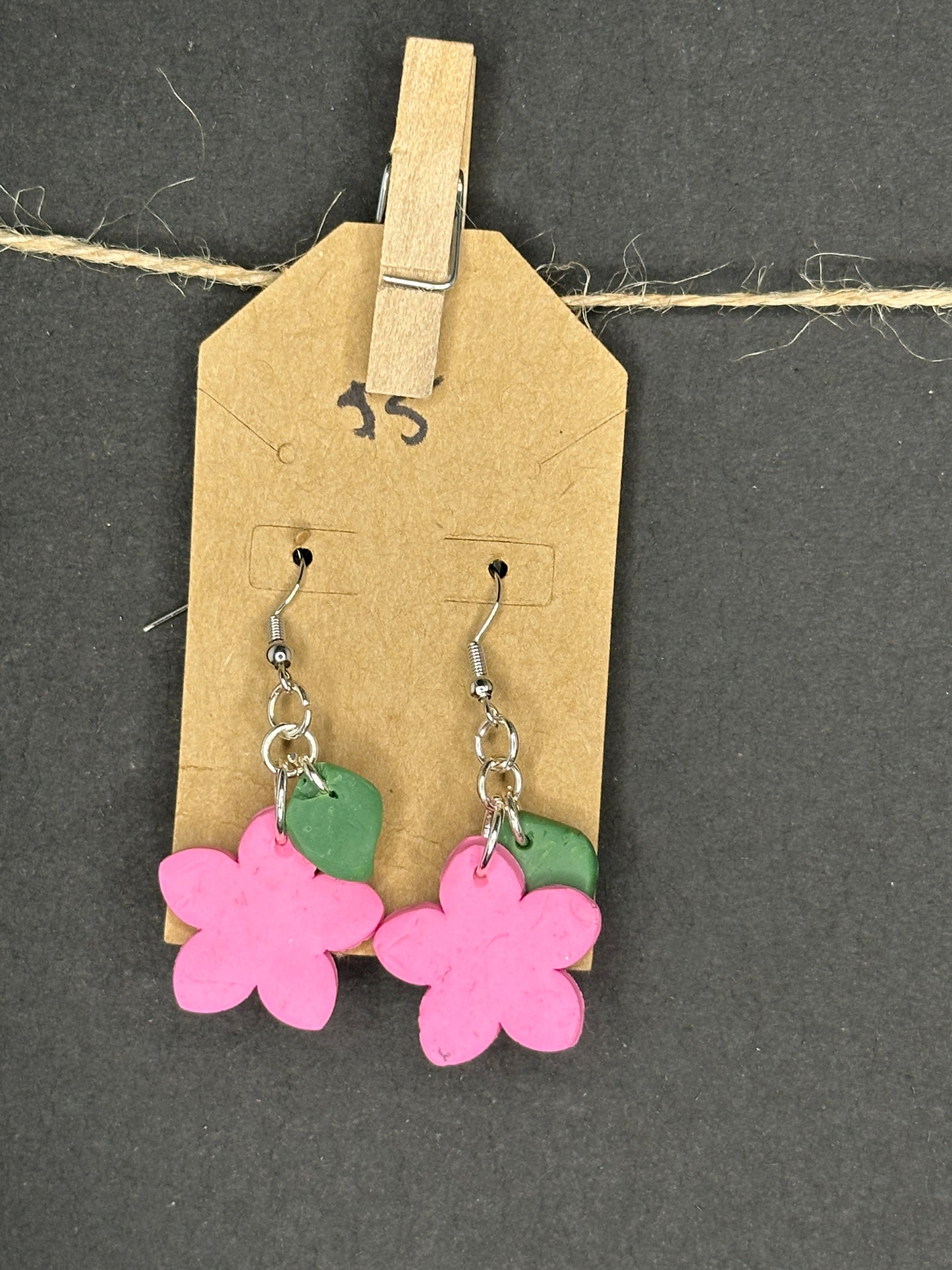polymer clay flower earrings