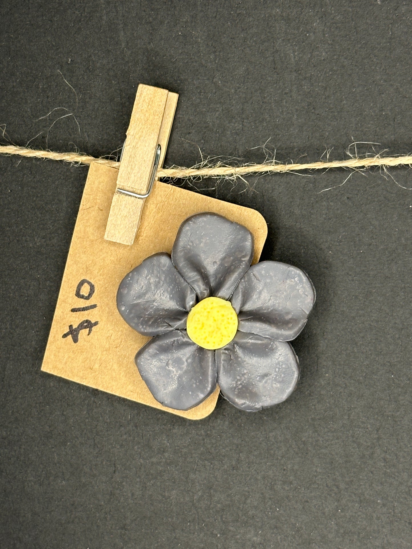 polymer clay flower hair clip