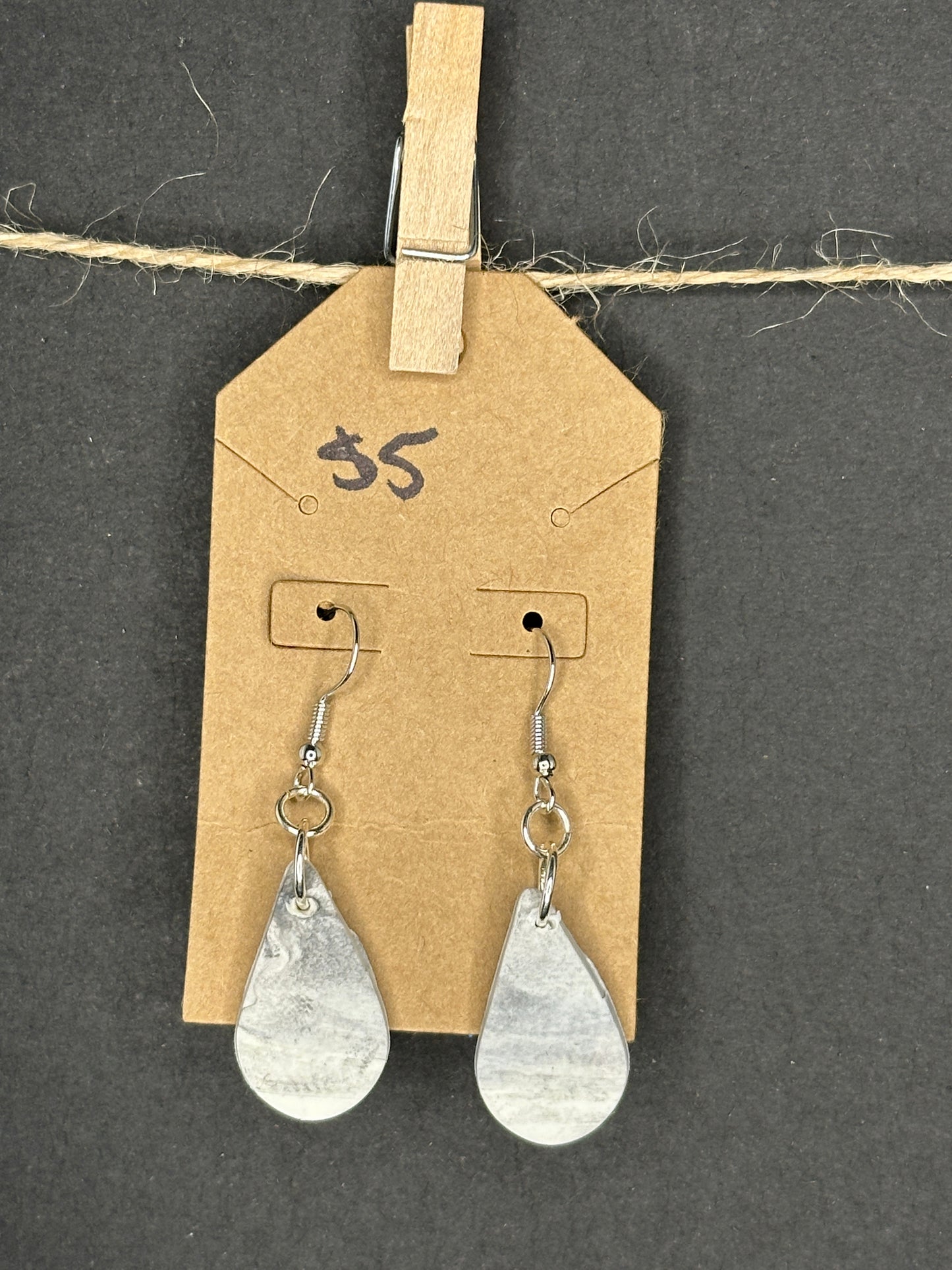 polymer clay teardrop earrings