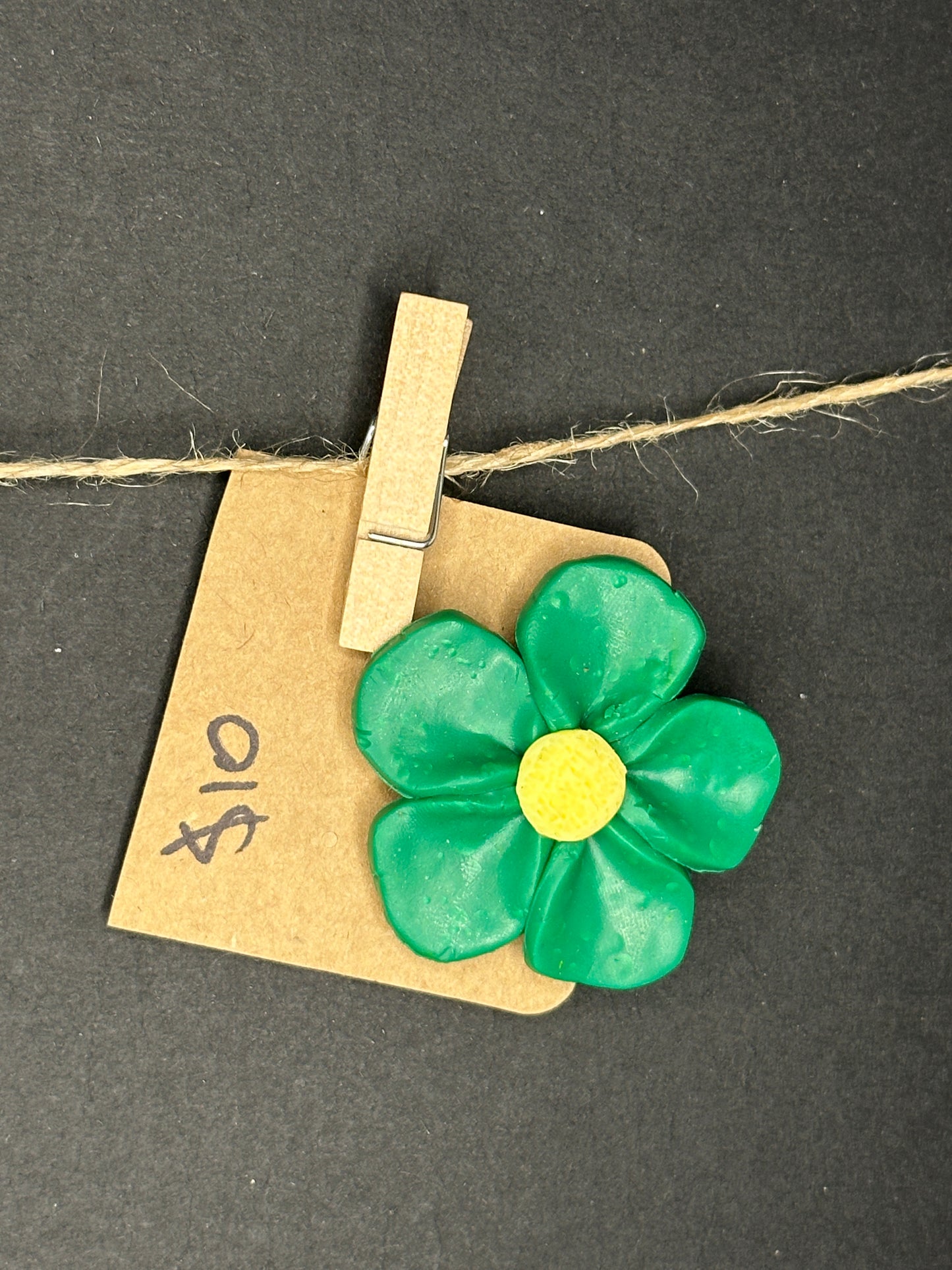 polymer clay flower hair clip