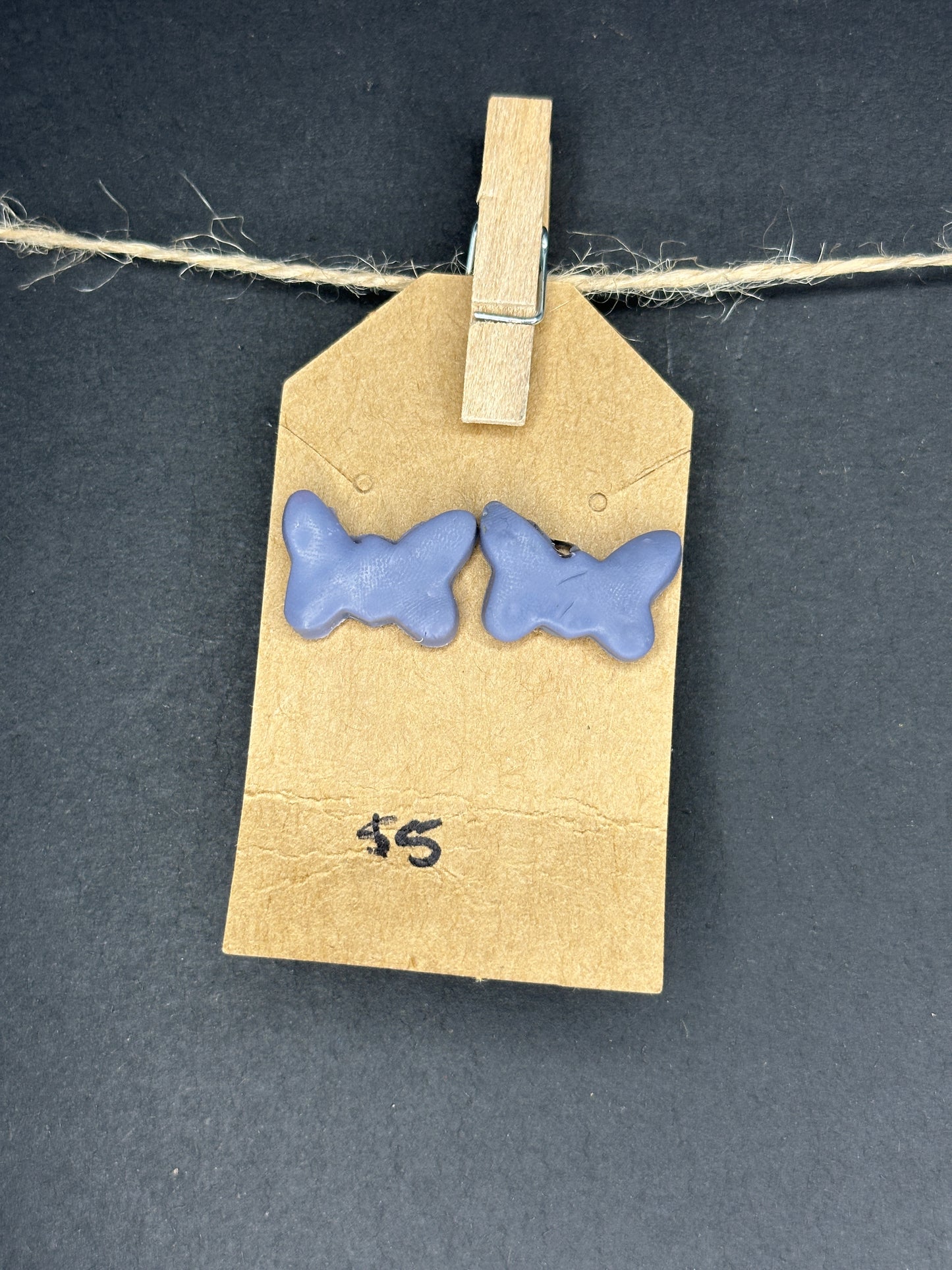 polymer clay butterfly stud earrings