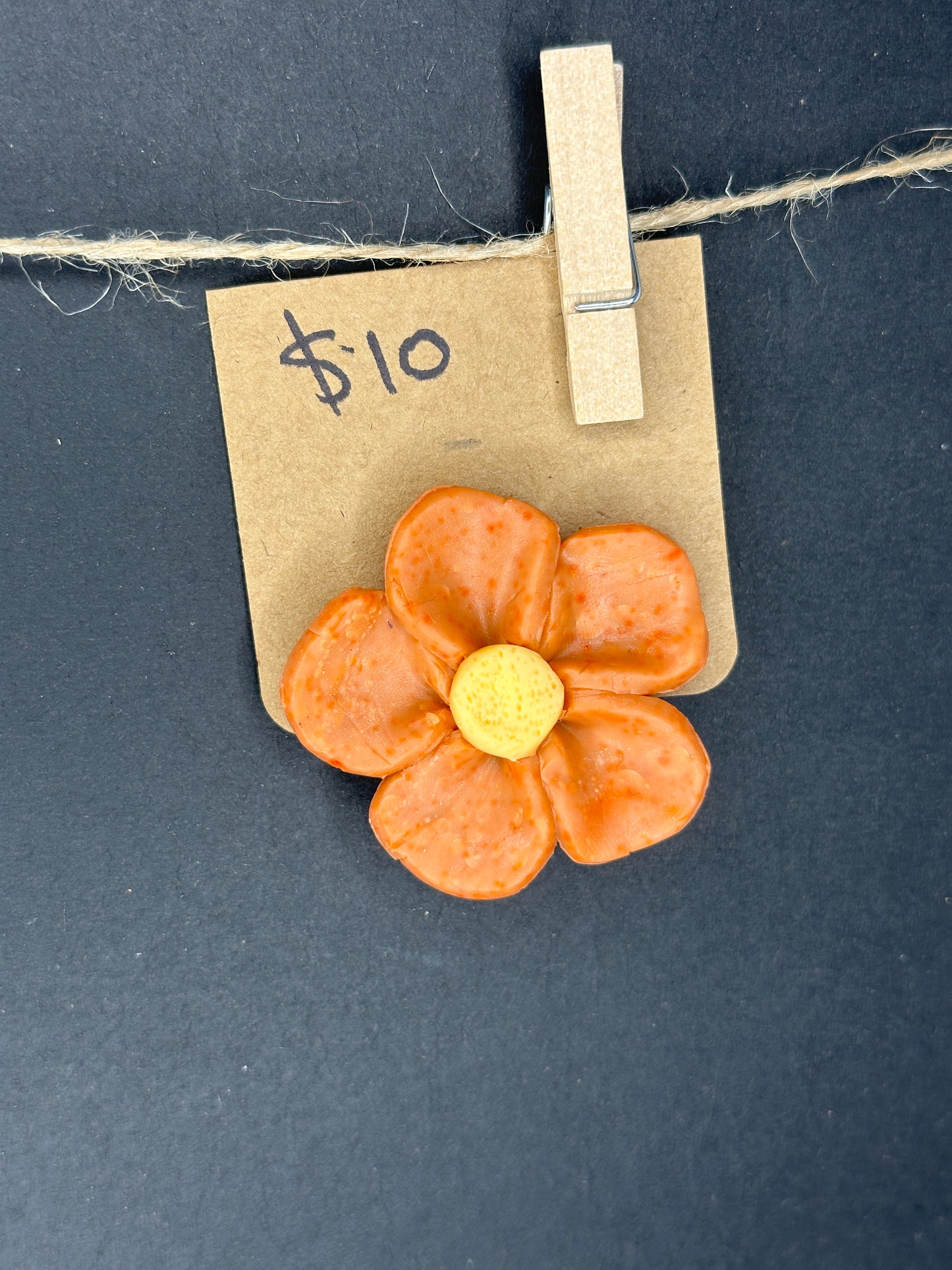 polymer clay flower hair clip