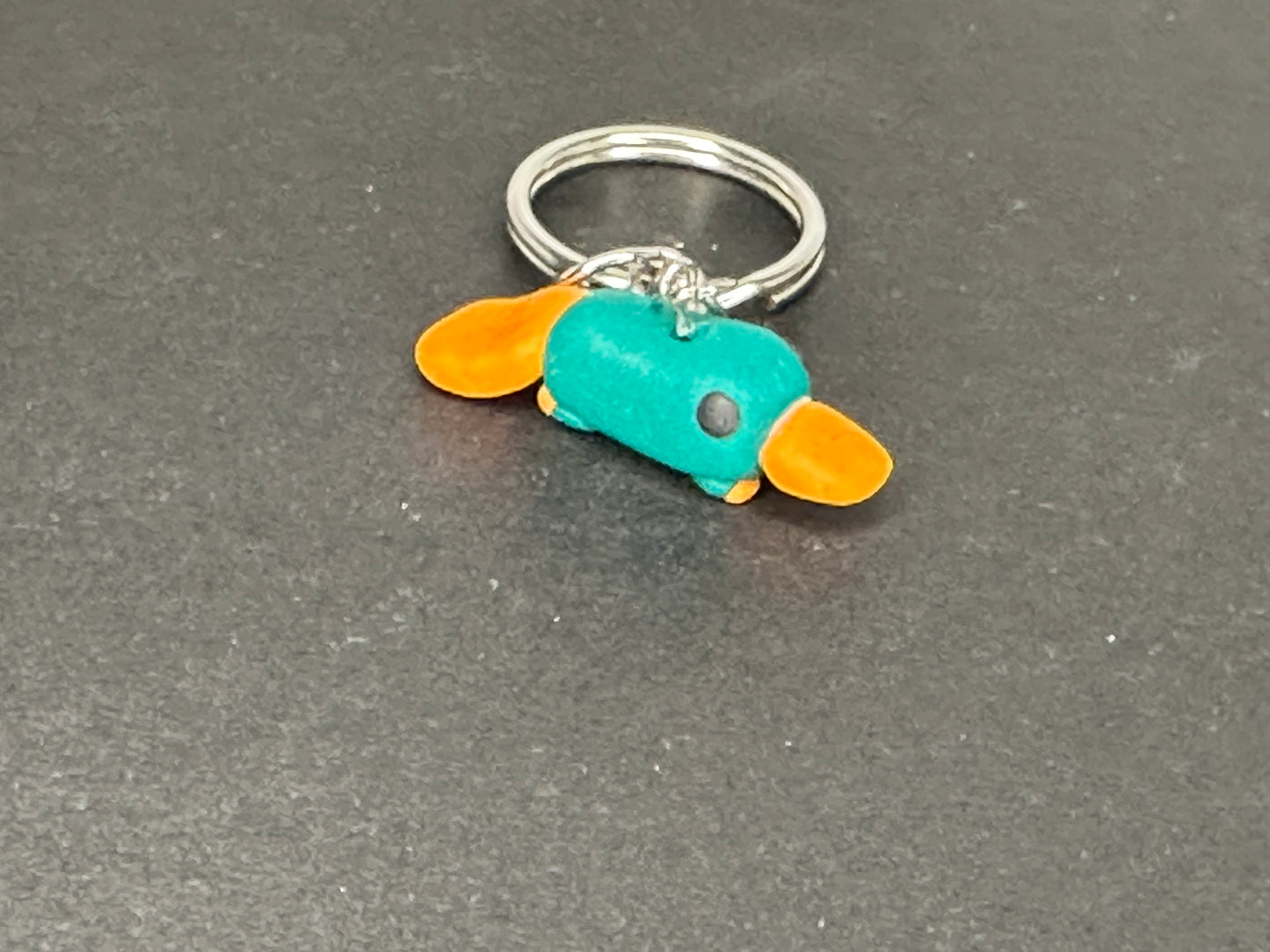 polymer clay platypus keychain